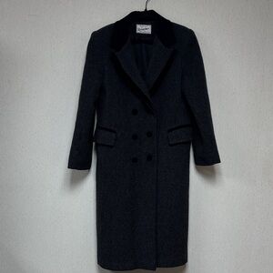VNTG// Rothschild Charcoal Double-Breasted Girls Wool Coat